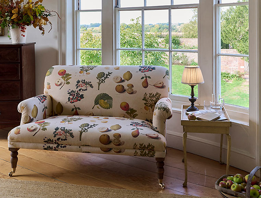 Midhurst 2 seater sofa in Spill Resistant V&A Collage All Over Market Garden